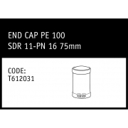 Marley Friatec End Cap PE100 SDR 11PN 16 75mm - T612031